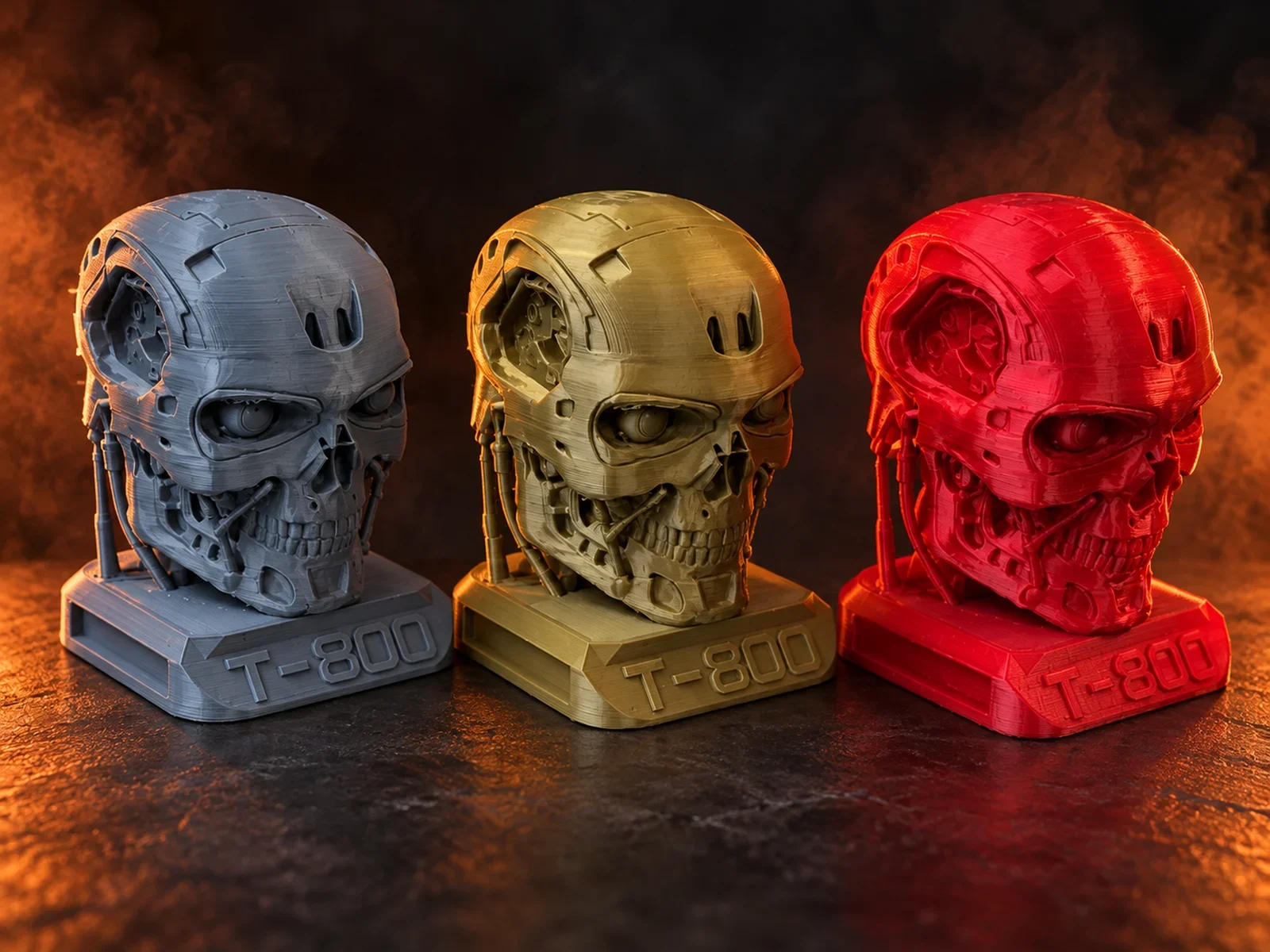 Terminator-schedel met standaard